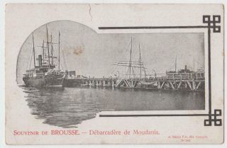 Turkey Turquie Brousse Bursa Moudania Constantinople Vtg Postcard Port & Ships