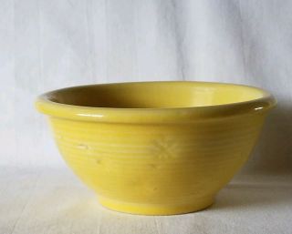 Vintage Shawnee Pottery Yellow Snowflake Small Mixing Bowl 5 