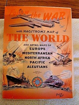 Vintage 1939 Ww2 Follow The War Hagstrom 