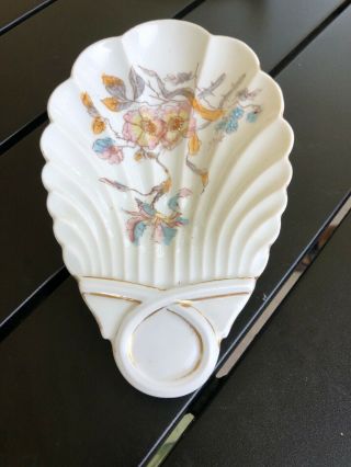 Vintage Floral Porcelain China Relish Dish Bowl Trinket Dish Unmarked