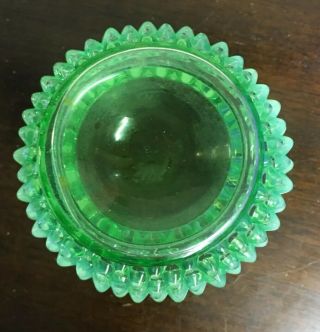 Vintage Fenton Vase Pale Green Hobnail Opalescent Rose Bowl 4.  5 