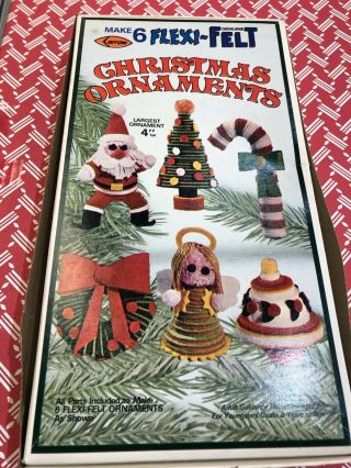 Vintage ARROW Ornament Kit Felt Christmas Ornaments Kit Felt IOB (6) Not C 2