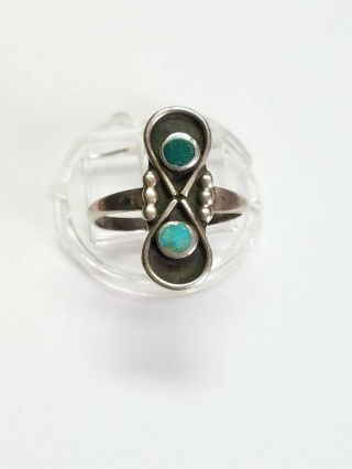 Vintage Sterling Silver Native American Infinity Ring Size 6