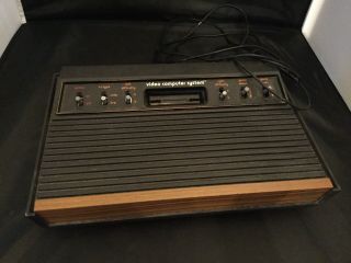 Vtg Atari 2600 Light Sixer Woodgrain Wood Woody Six Switch System Console