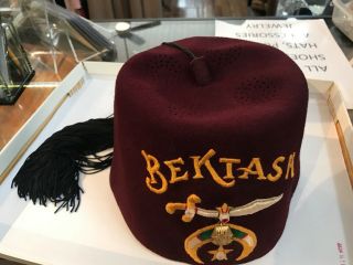 Shriners Fez Hat Bektash Temple Vintage Gemsco Ny Hat