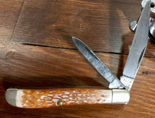 Vintage Kabar Peanut 1019 Two Blade Folding Pocket Knife Usa