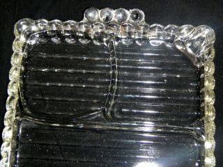 Vintage Anchor Glass Ball and Rib Snack Smoke Sip Tray Ashtray & cup 3
