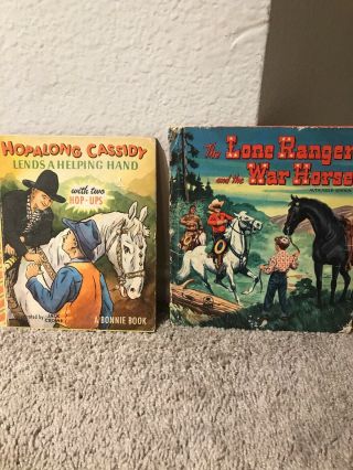 Vintage 1950’s Hopalong Cassidy Lone Ranger Picture Children’s Books