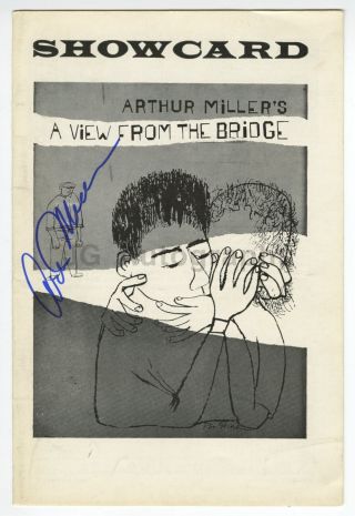 Arthur Miller - " A View From The Bridge " - Autographed Vintage Stagebill