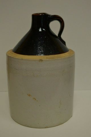 Vintage Stoneware Jug with Brown top - Art Deco - Whisky/Moonshine Jug 3