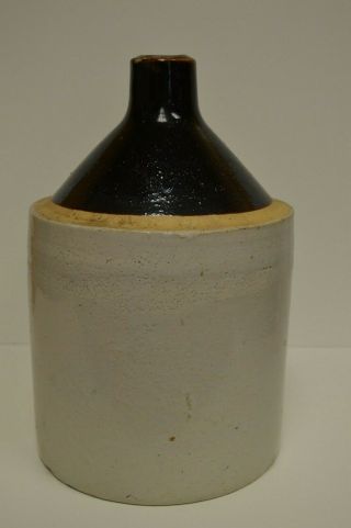 Vintage Stoneware Jug with Brown top - Art Deco - Whisky/Moonshine Jug 4