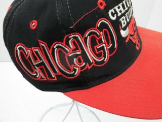 Vintage Chicago Bulls Twill SnapBack Truckers Cap. 3