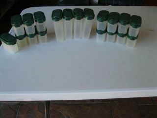 19 Vtg Tupperware Modular Mates Spice Containers 4 Lg & 15 Sm Hunter Green Lids