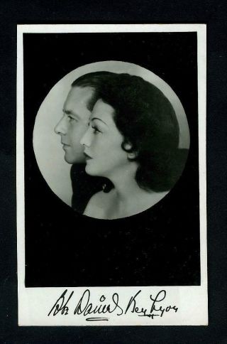 Vintage Bebe Daniels Ben Lyon Uk " Fan Photo " Signed Postcard 1930 