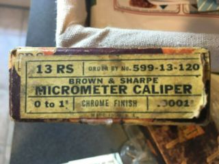 Vintage Brown & Sharpe Micrometer Caliper,  1 - 2 