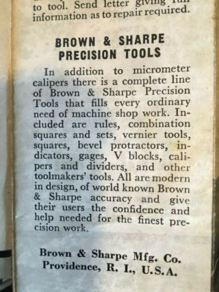 Vintage Brown & Sharpe Micrometer Caliper,  1 - 2 