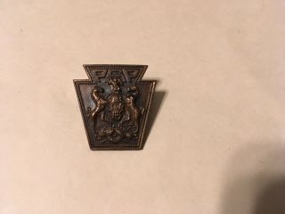Vintage Pennsylvania State Police Psp Hat Badge Pin