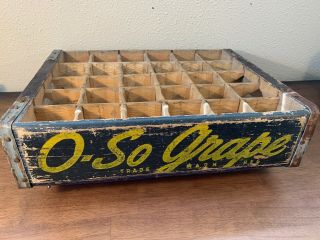 Very Rare Vintage 1947 O - So Grape Wood Soda Crate Sign
