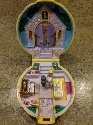 Vintage Polly Pocket Wedding Day Shell Compact Complete 1989 Bluebird Bride