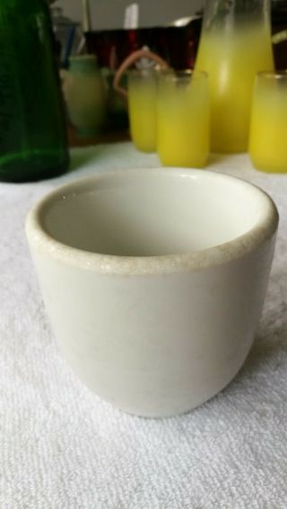 Vtg Shenango China Porcelain Shaving Mug Cup Early Ink Stamp Mark