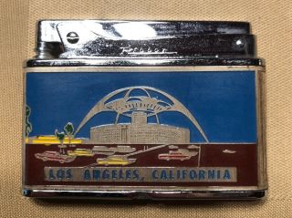 Vintage Flat Advertising Lighter Lax Los Angeles,  Ca Rare
