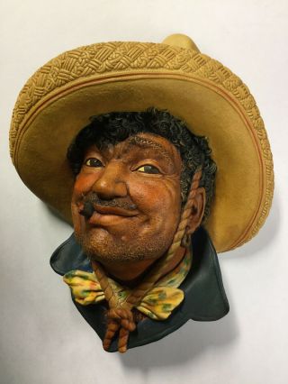Vintage Bossons Chalkware Wall Plaque " Pancho " Made In England