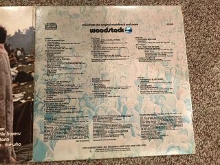 Vintage WOODSTOCK SOUNDTRACK 3 LP RECORD SET Album VINYL VG,  TRIFOLD 3