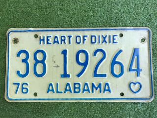 Vintage Alabama American Revolution Bicentennial License Plate From 1976