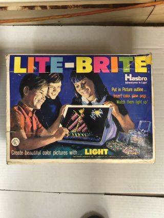 Lite Bright Vintage 1967 On Lite Brite1969 On Box
