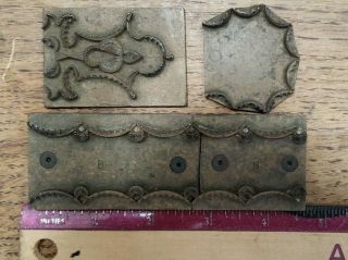 3 Piece Vintage Brass Strap Embossing Letterpress Stamping Leather Die