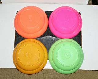 Vintage Tupperware 155 Cereal Bowls Set of Four w/Lids Bright Colors 3