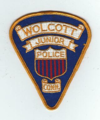 Vintage Wolcott,  Connecticut Junior Police (cheese Cloth Back) Patch