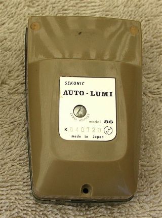 VINTAGE SEKONIC AUTO - LUMI COMPACT LIGHT METER with LEATHER CASE 3