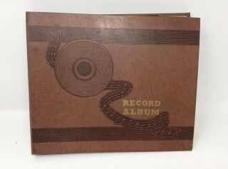 Vintage Record Album Holder For 78 Rpm Records W/ 9 Vintage Records