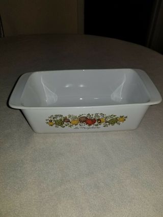 Vintage Corning Ware Loaf Pan 9x5x3 Spice Of Life P - 315 - B