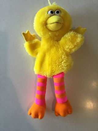Vintage Sesame Street Big Bird Plush Hand Puppet 17 " By Applause