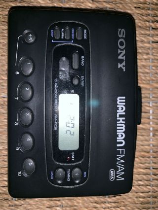 Vintage Sony Walkman Avls Cassette Player/mega Bass Fm/am Radio/alarm Wm - Fx28