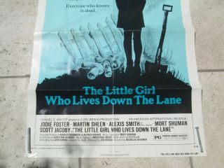 Vtg 1977 The Little Girl Who Lives Down The Lane Movie Poster 1 Sheet 41 