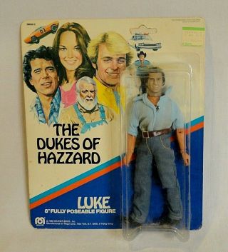 Look 1981 Mego Dukes Of Hazzard " Luke Duke " Vintage 8 " Figure On The Card