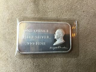 Dwight Eisenhower One Ounce.  999 Fine Silver Bar Vintage