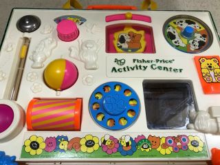 Vintage 1973 Fisher Price Crib Mounted Activity Center 1134 3