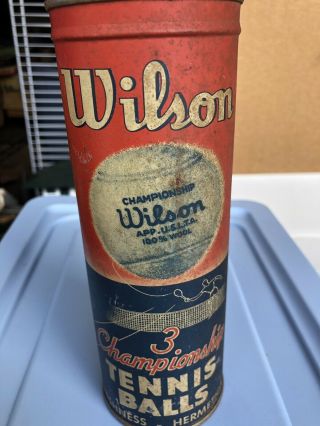 Early Vintage Wilson Tennis Balls Can
