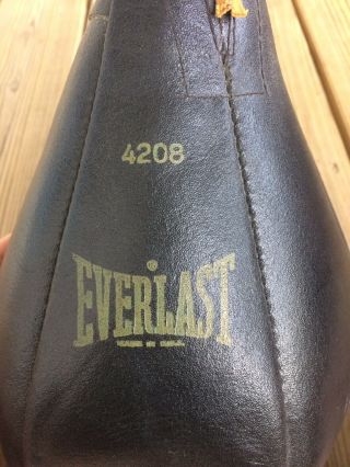 Vintage Everlast boxing Punching Speed Bag 4208 Black Vtg USA 3