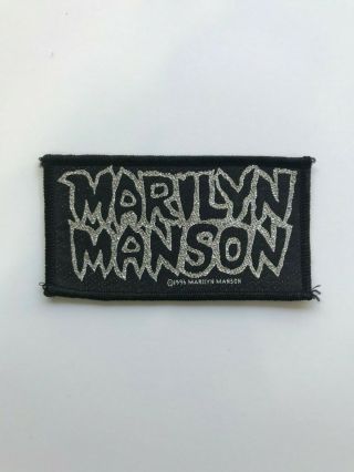 Vintage 1996 Marilyn Manson Embroidered Patch Punk Battle Jacket
