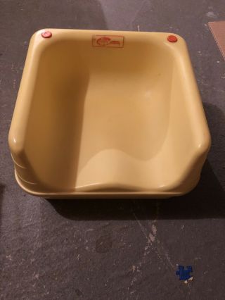 Vintage Century Yellow Booster Seat Child’s Chair Reversible