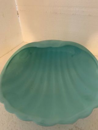 Vintage Haeger Pottery Blue Green Sea Shell Dish Bowl Candy Dish