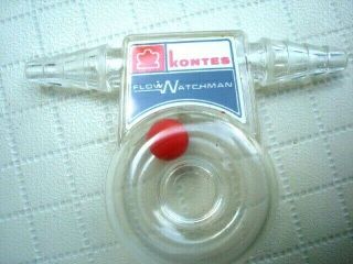 Vintage Kontes Water Watchman ball flow plastic visible device inline meter 2