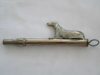 An Unusual Vintage Dog Whistle With A Figural Spaniel Dog