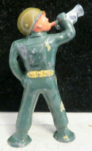 Vintage Barclay Lead Toy Pod Foot Soldier Bugler In Green B - 236 2