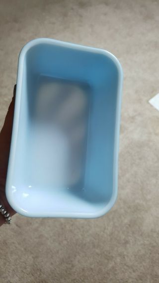 2 VTG PYREX BLUE REFRIGERATOR DISHES AND LID 501 & 502 5